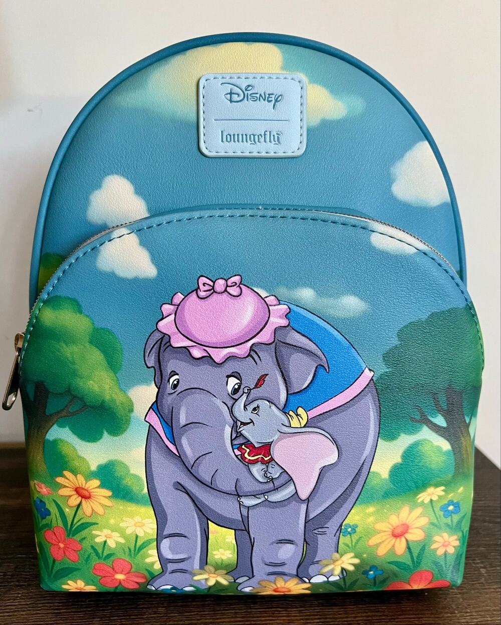Loungefly Disney Dumbo Flower Field Mother Mrs. Jumbo Mini Backpack.